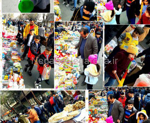 🌹چرشنبه بازار بناب: هم اینک، خیابان باهنر و خیابان رجائی، مردم دارند می آیند